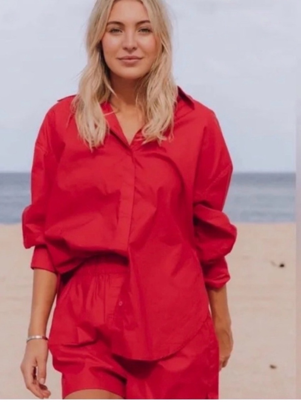 Daily Drills Vibrant Red Casual Shirt